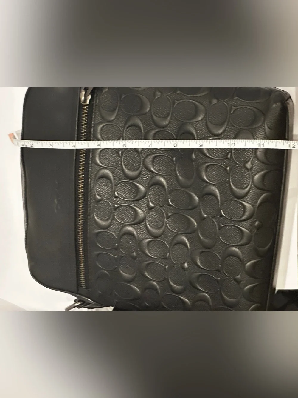 Coach Graham Signature Genuine Debossed Pebble Leather Unisex Crossbody Bag